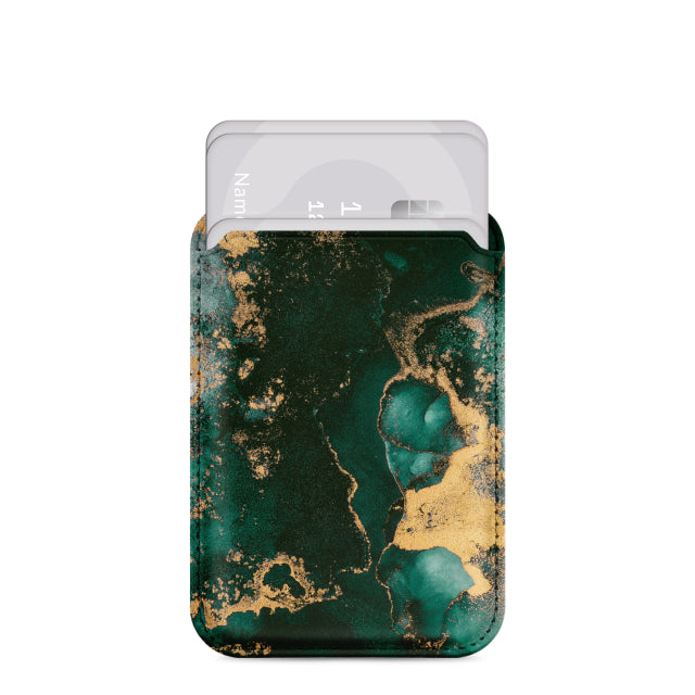 MIO Green Marble Magsafe Compatible Card Holder