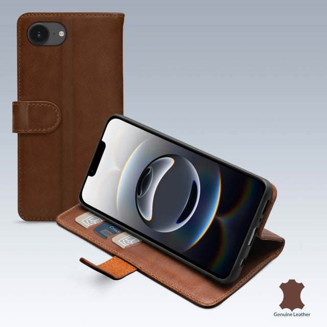 Mobilize Leather Wallet Apple iPhone 16e Brown