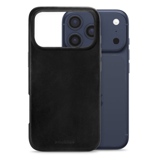Mobilize Magsafe Compatible Premium Leather Case Apple iPhone 17 Pro Black