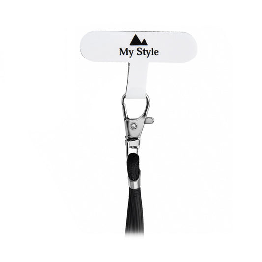 My Style Nylon Patch for Lanyard 5 Pieces - White  (No metal ring)